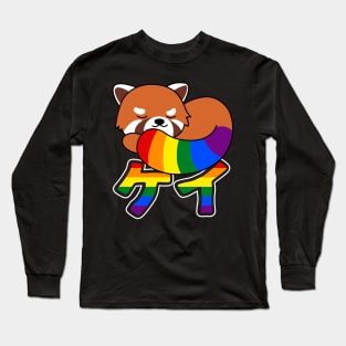 Cute Red Panda Gay Pride Long Sleeve T-Shirt